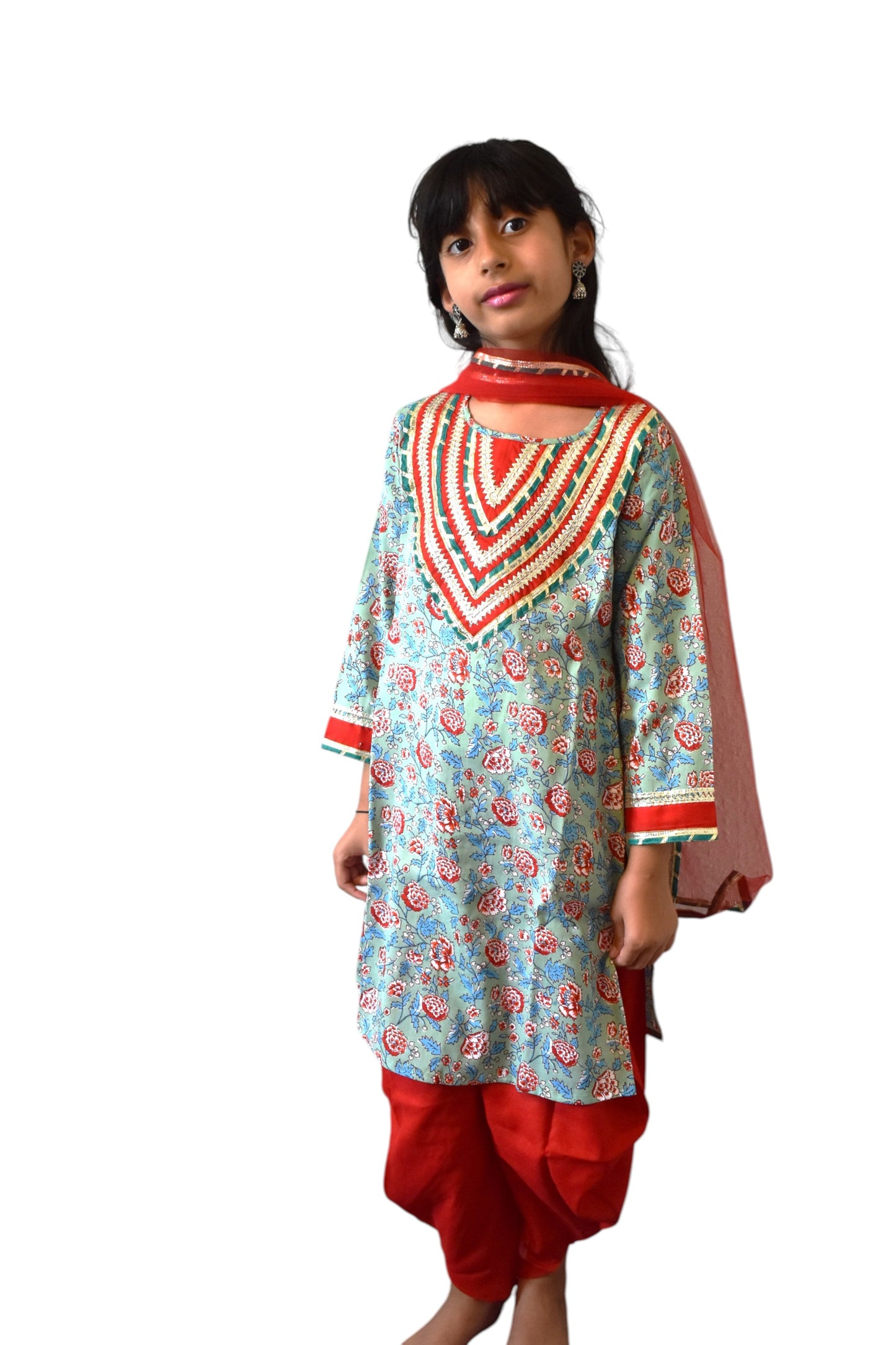Gulabo - Green floral kurta payjama