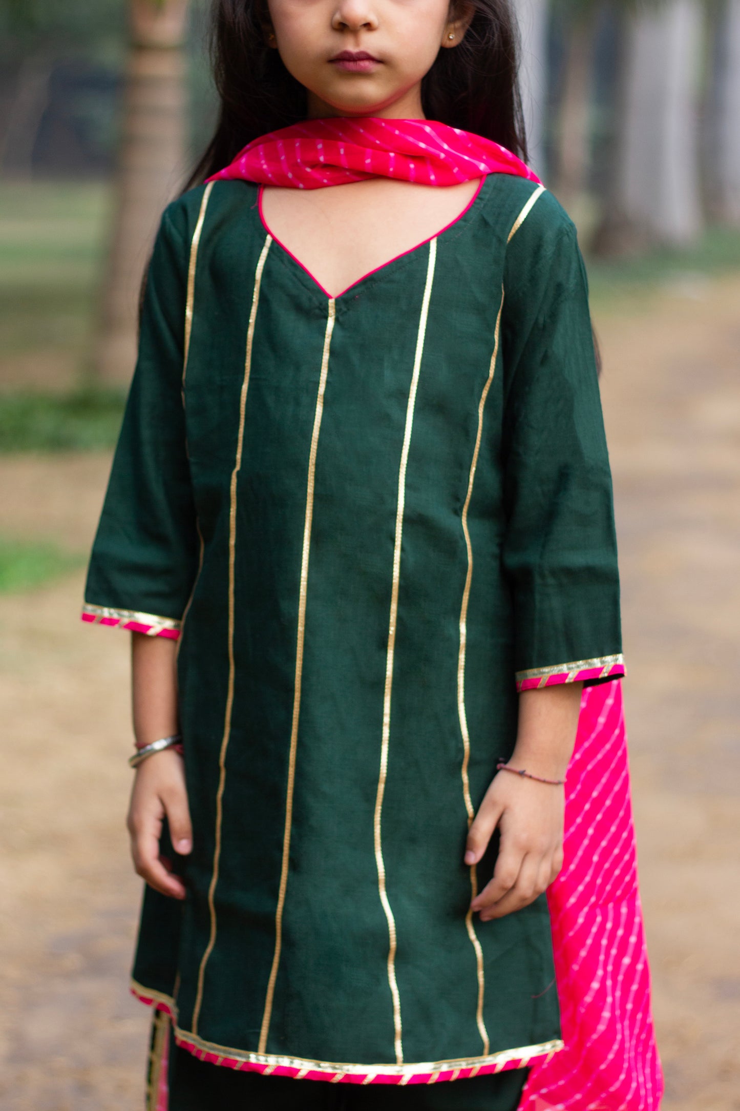 Azma - Girls green Kurta Payjama