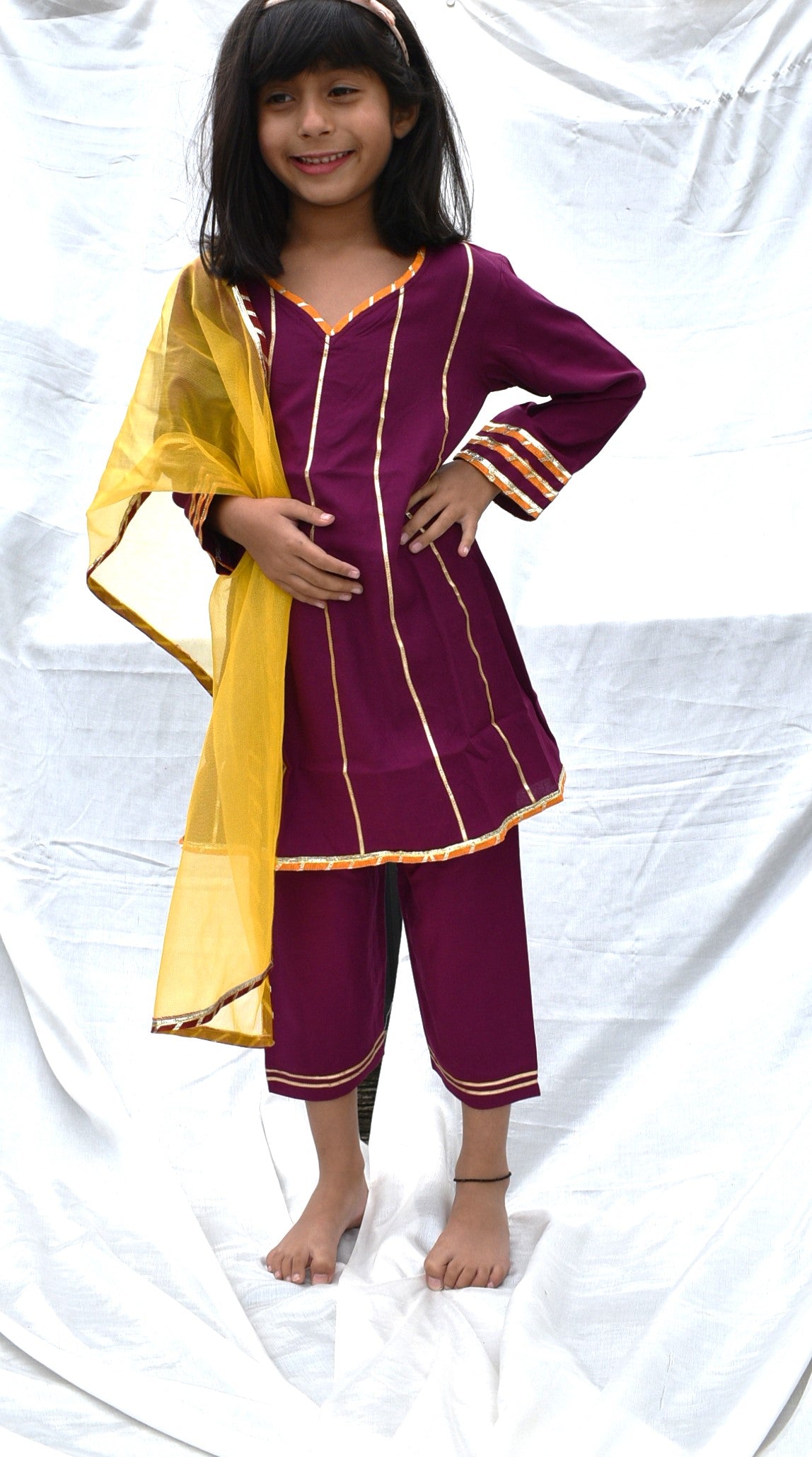 Sadabahar Kurta Payjama and Dupatta set for girls