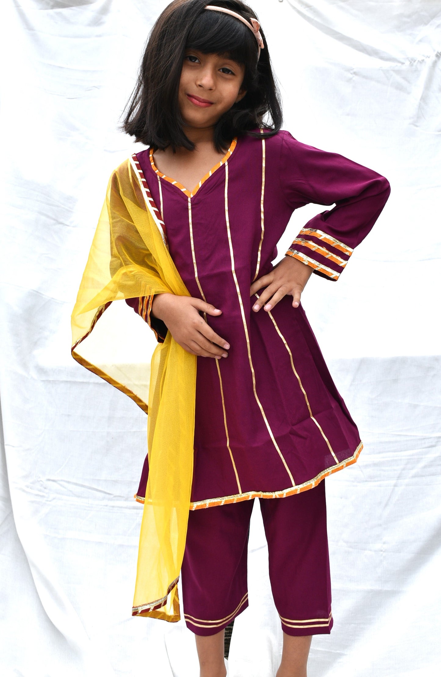 Sadabahar Kurta Payjama and Dupatta set for girls