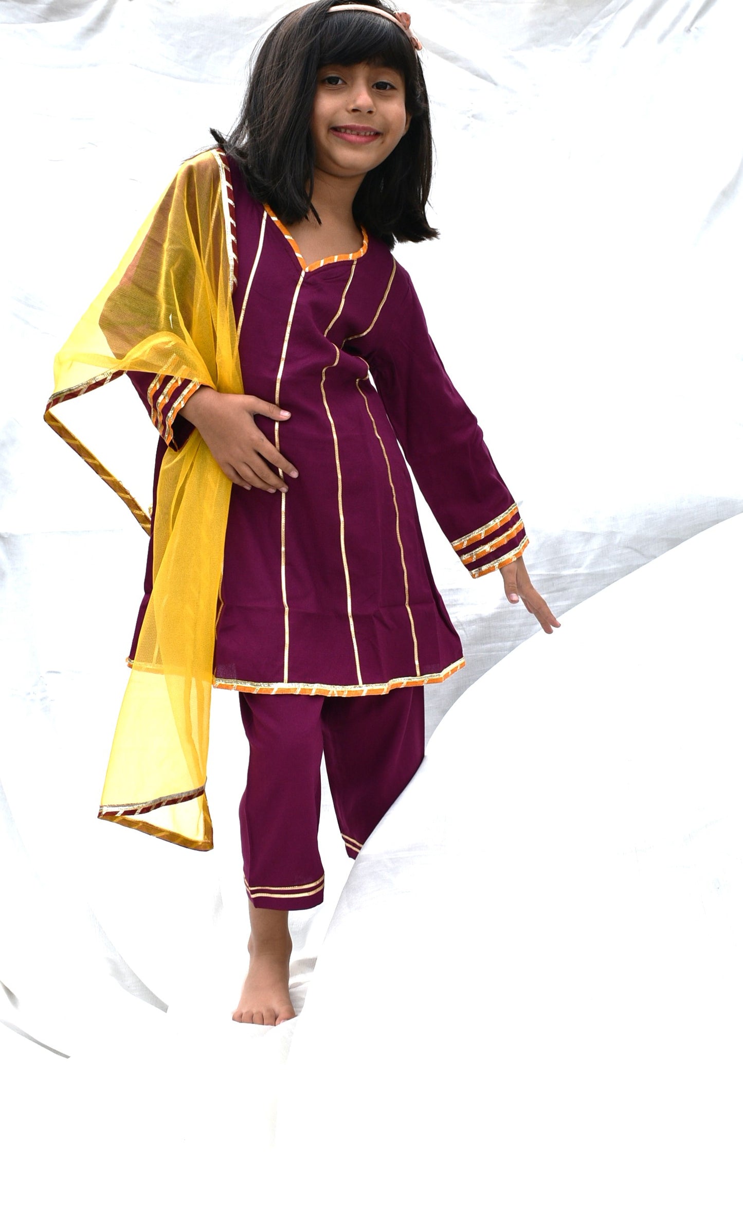 Sadabahar Kurta Payjama and Dupatta set for girls