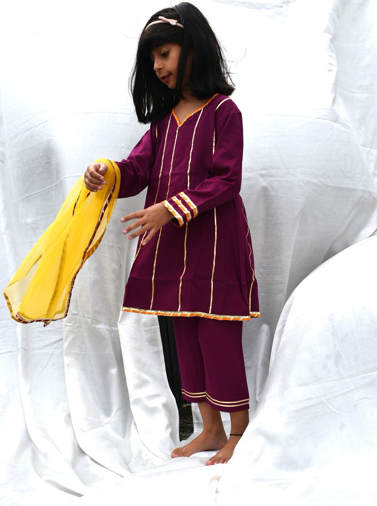 Sadabahar Kurta Payjama and Dupatta set for girls