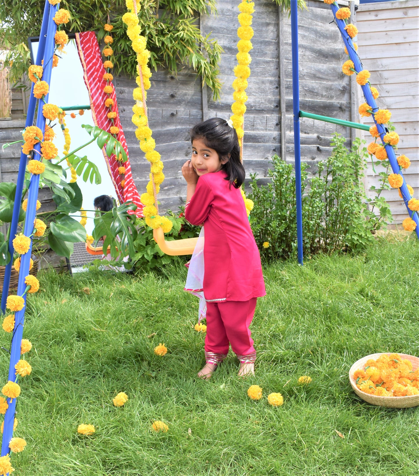 Pāṭalaḥ suit for little girls