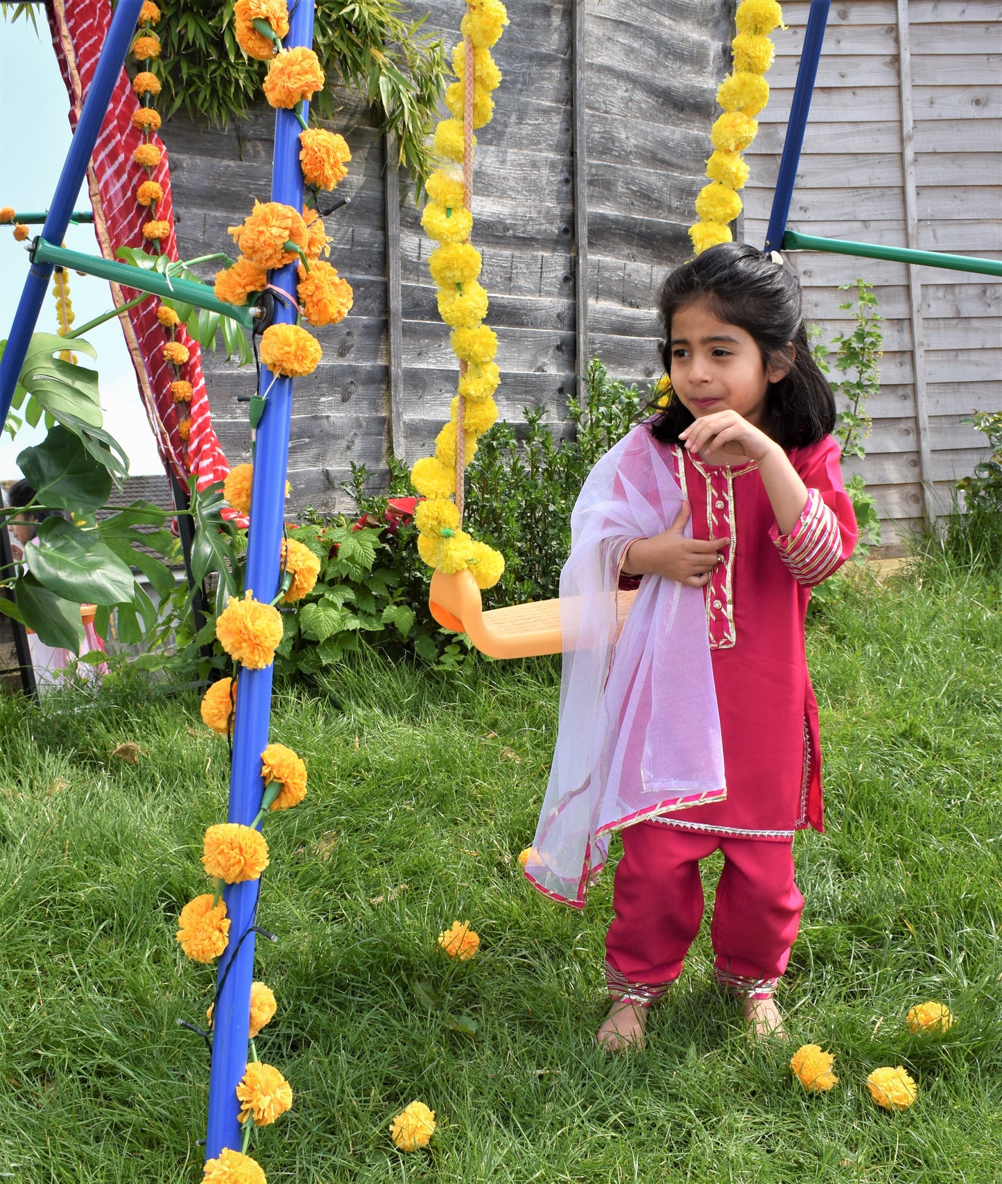 Pāṭalaḥ suit for little girls