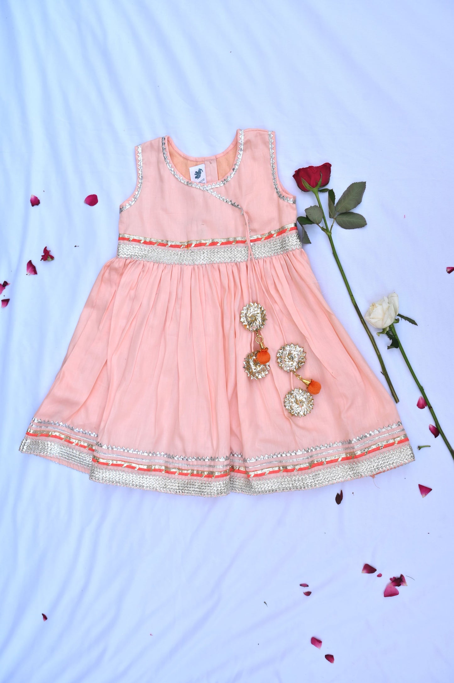 Peach dress for girls