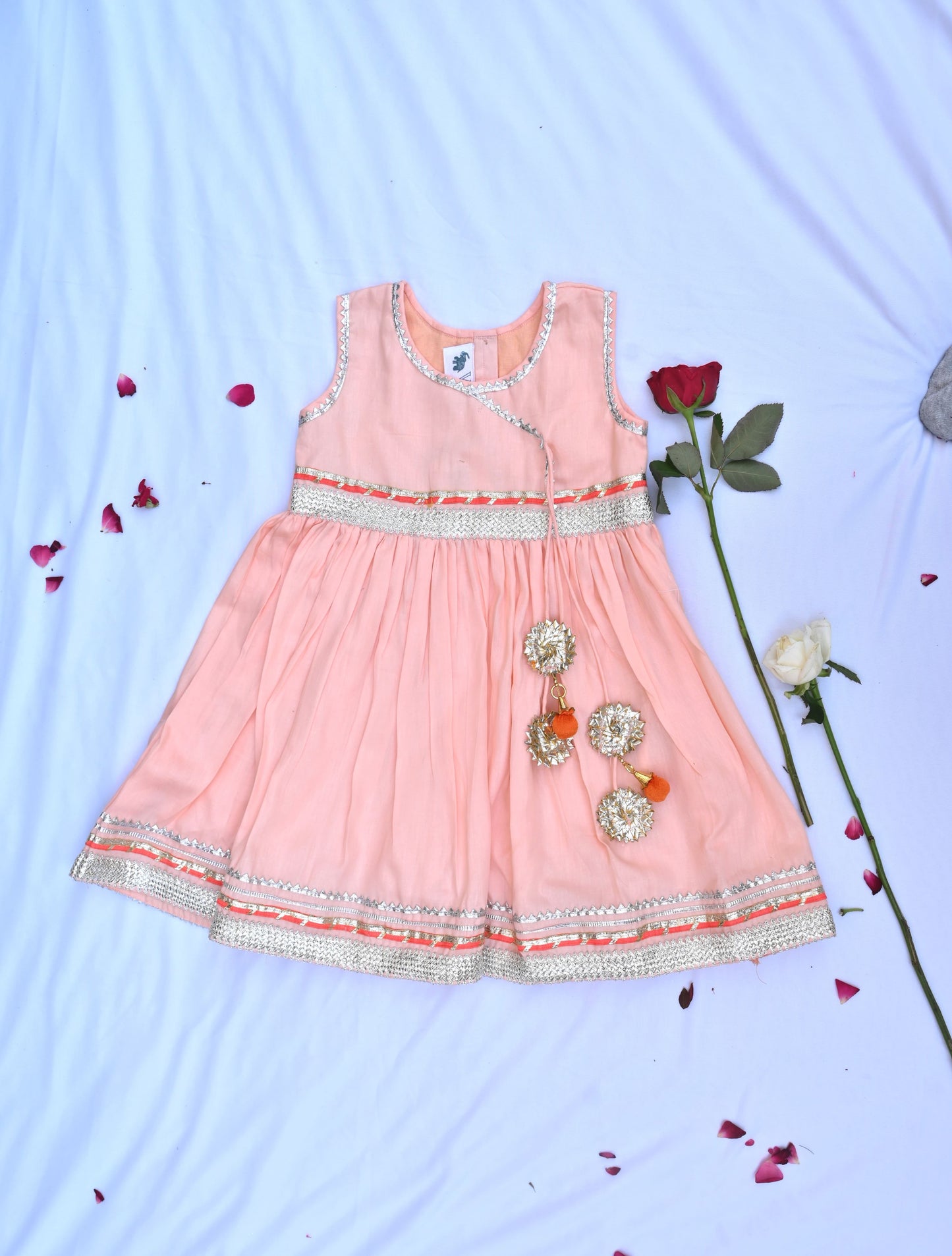 Peach dress for girls