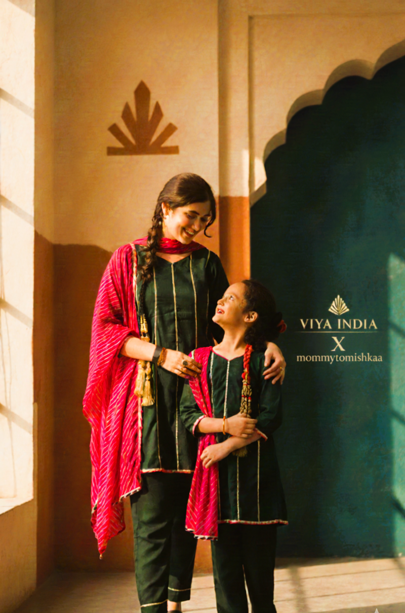 Azma - Girls green Kurta Payjama