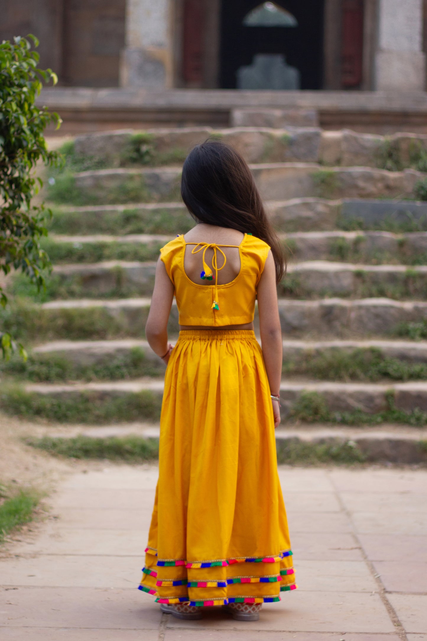 Genda - mustard lehenga with dupatta