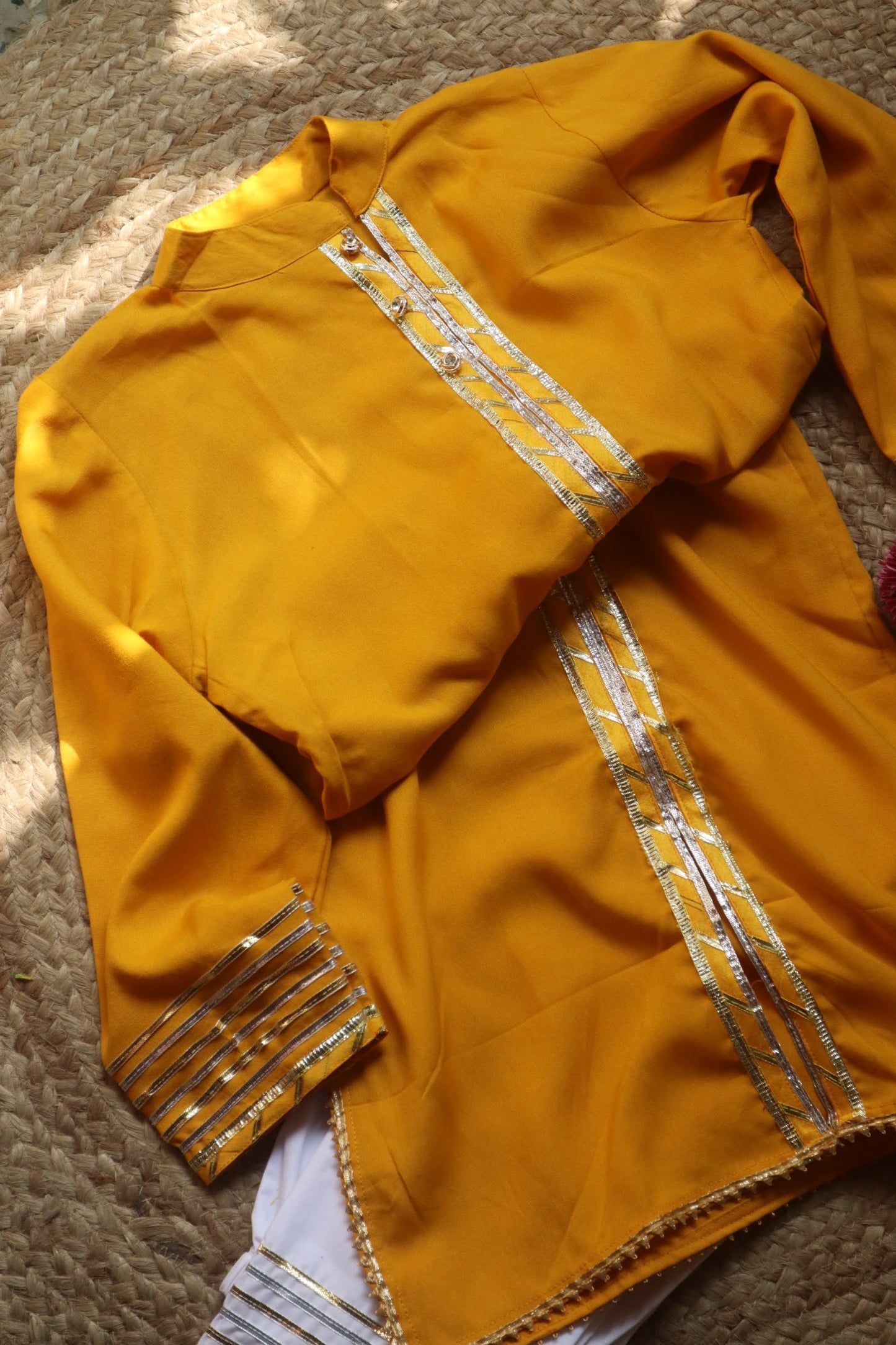 Manjal suit for little girls