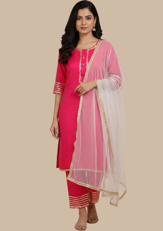 Pāṭalaḥ suit for little girls
