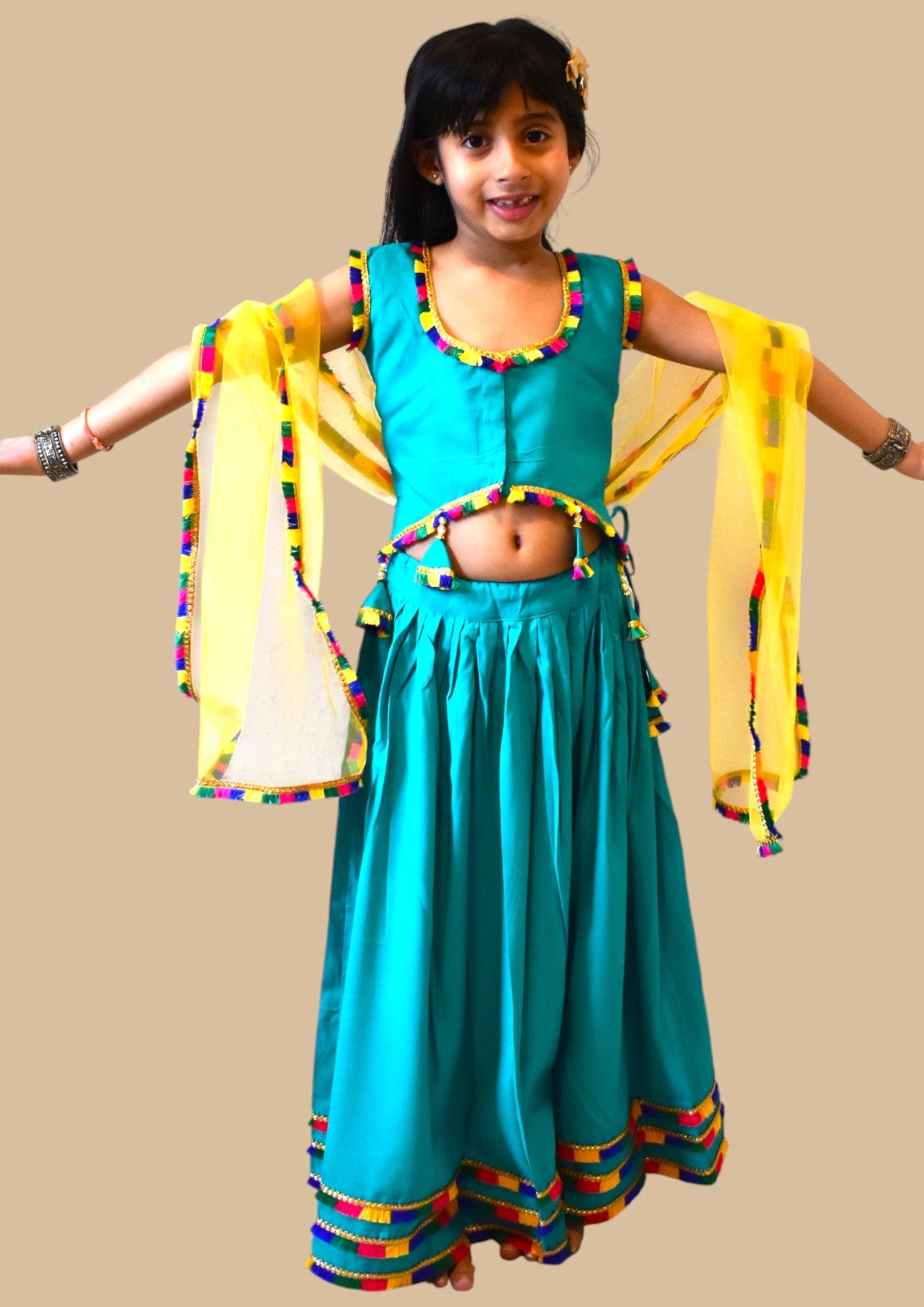 Sadabahar - turquoise lehenga