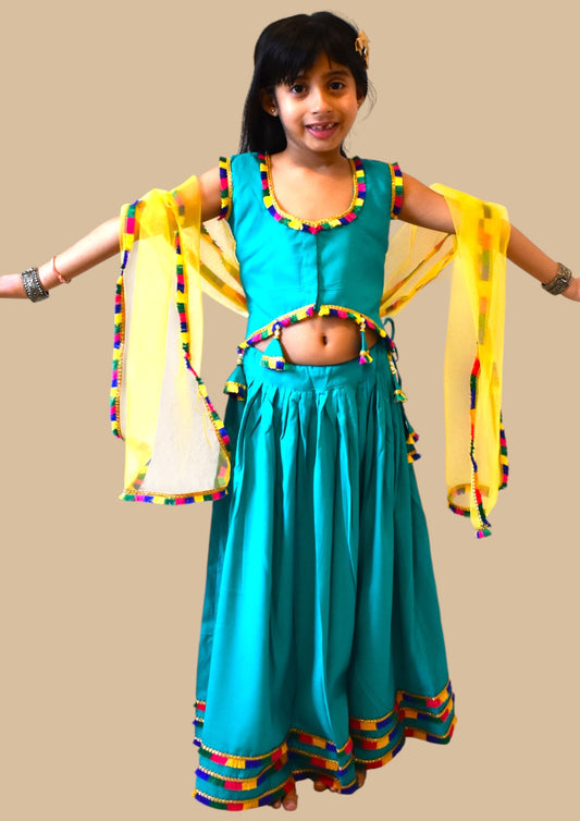 Sadabahar - turquoise lehenga
