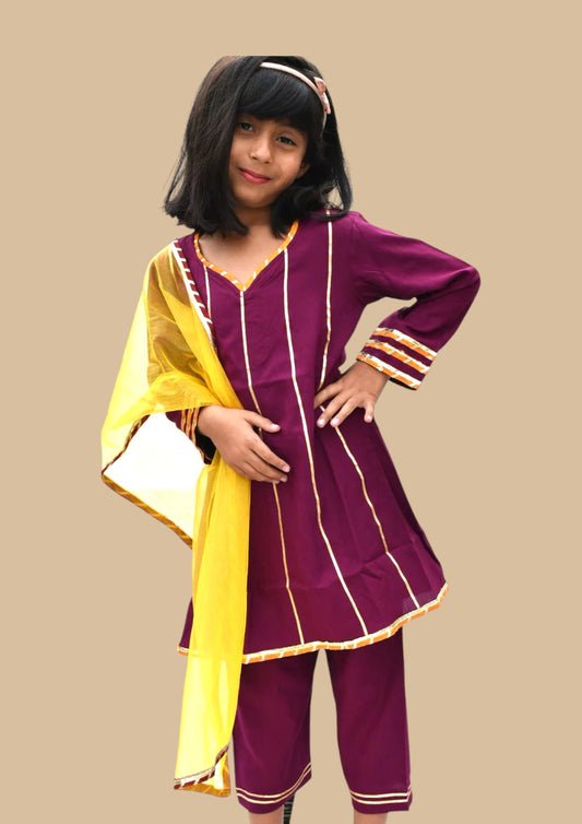 Sadabahar Kurta Payjama and Dupatta set for girls