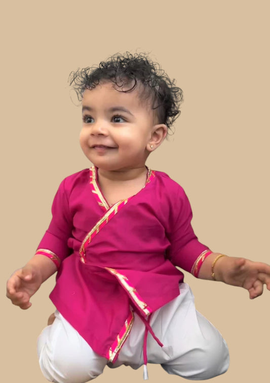 Rose Cotton angrakha Jhabla