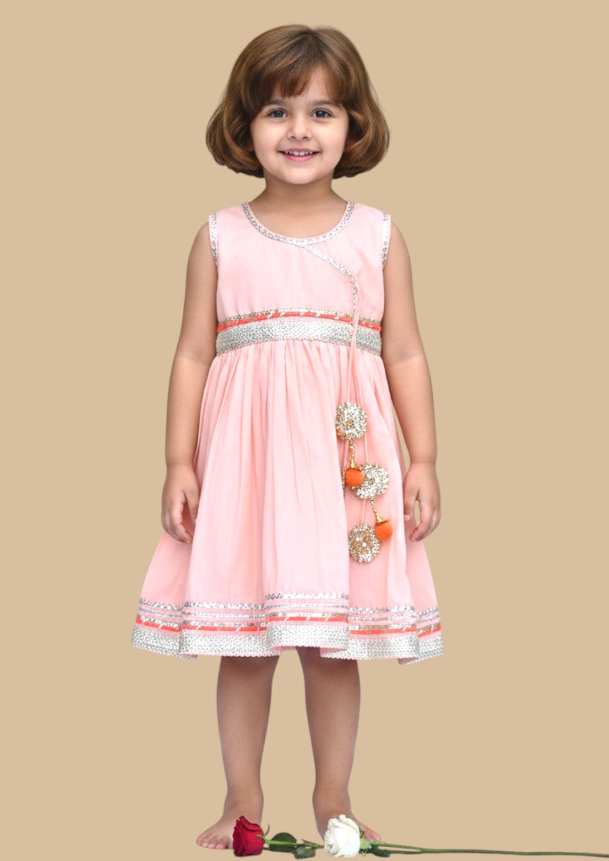 Peach dress for girls