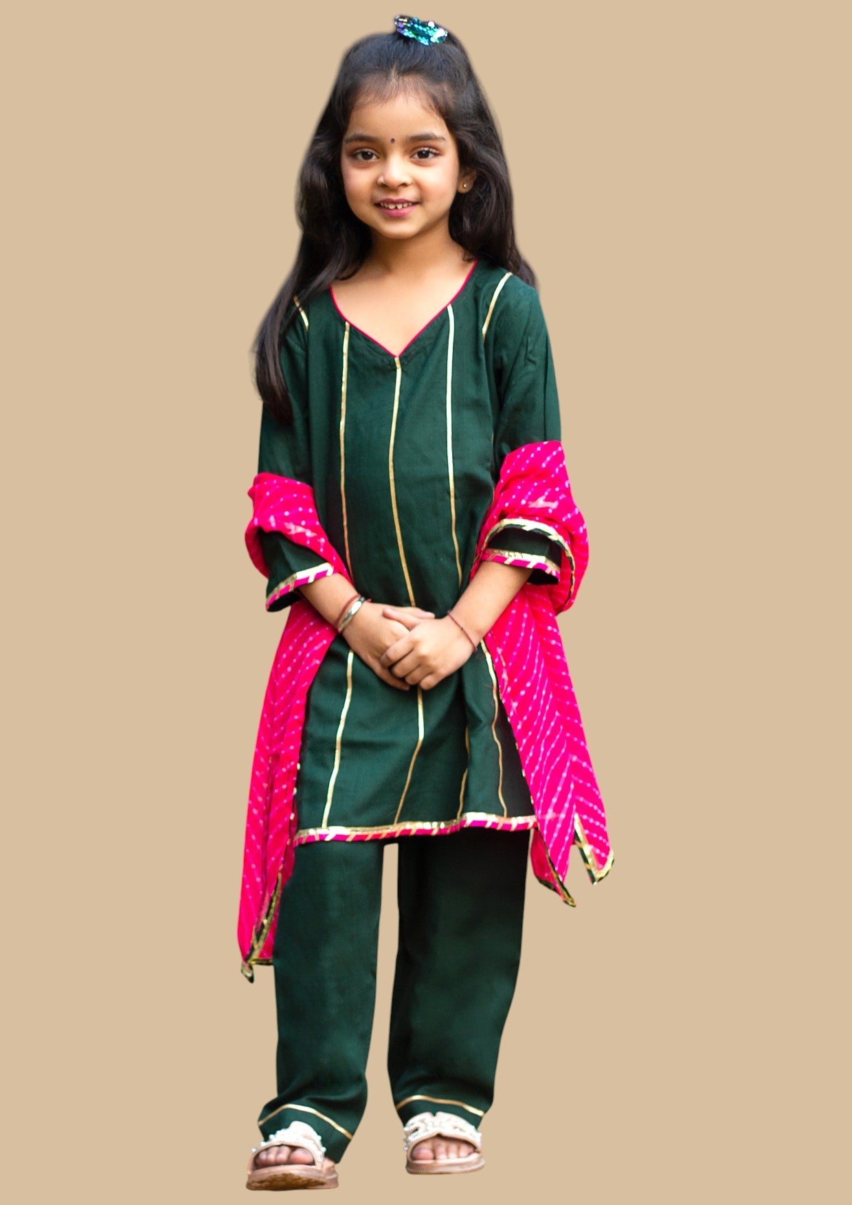 Azma - Girls green Kurta Payjama